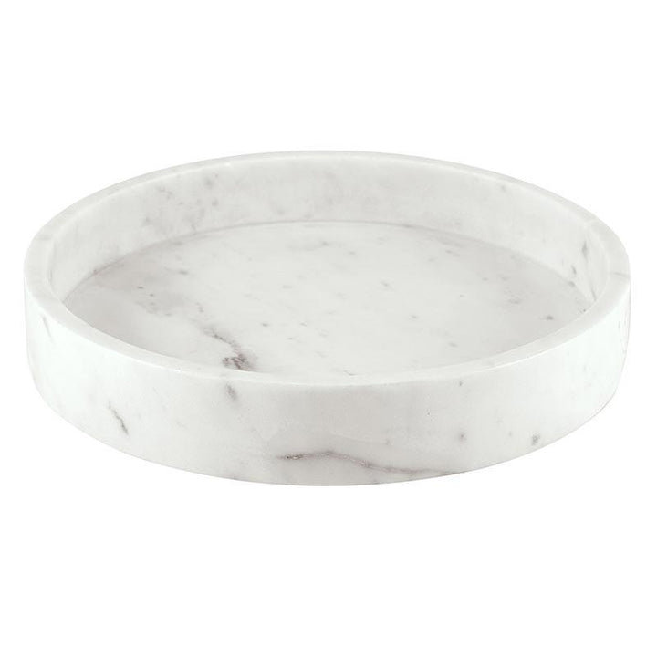 Large Marble Candle Holding Tray  -  White marble