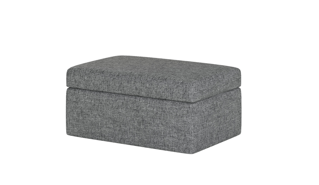 Upholstered Modular Ottoman with Light Weight Design - Grey