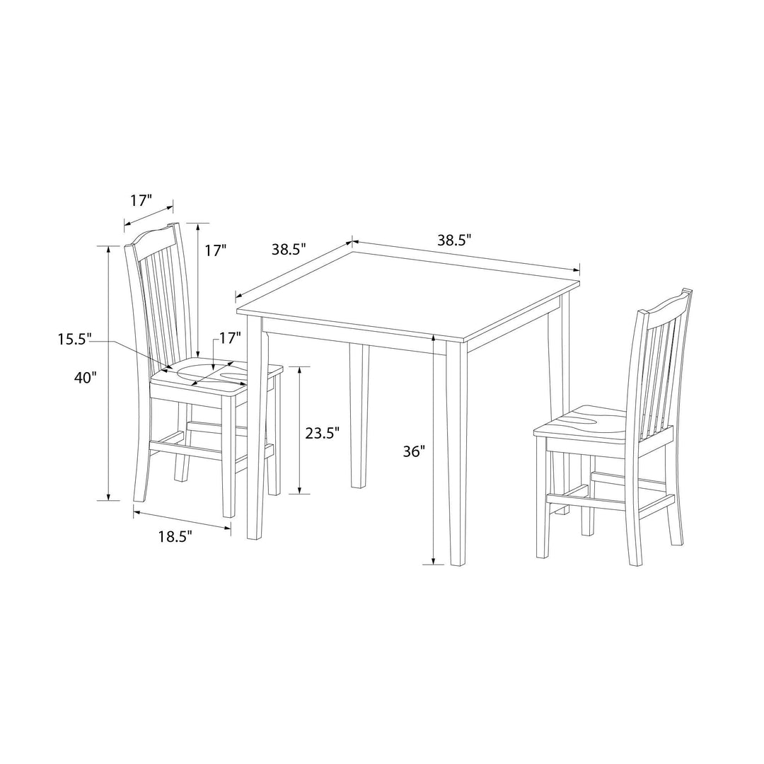 Shiloh 3-Piece Counter Height Dining Set - Rustic Brown