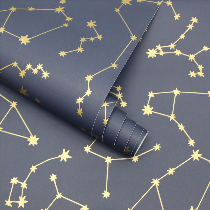 Constellations Navy Peel and Stick Wallpaper - Navy