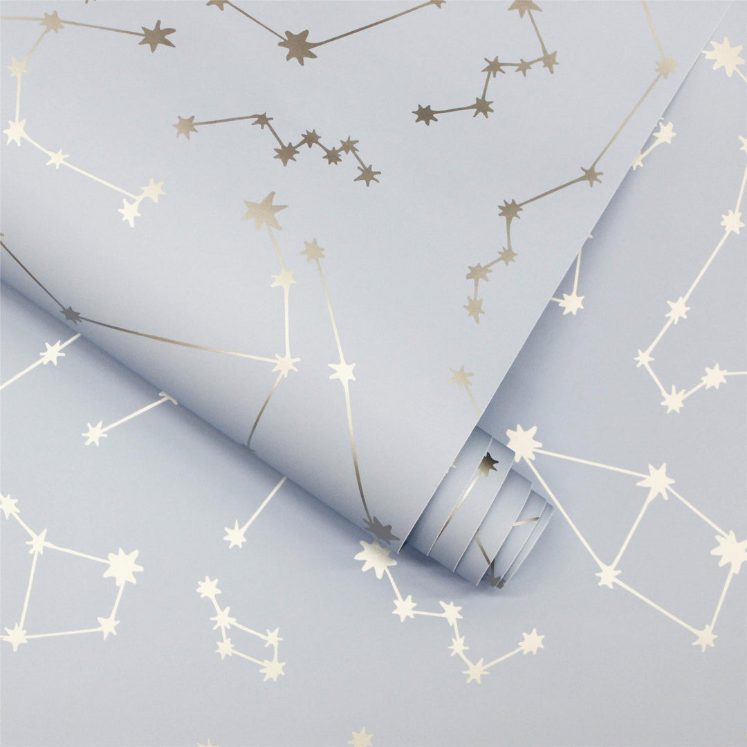 Constellations Powder Peel and Stick Wallpaper - Powder Blue