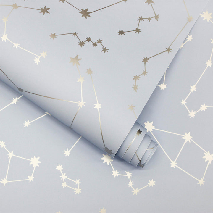 Constellations Powder Peel and Stick Wallpaper - Powder Blue