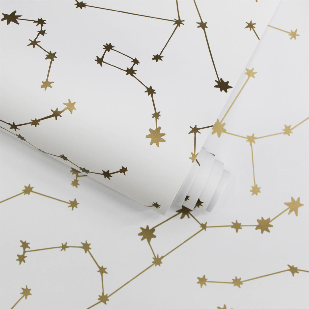 Constellations Frost Peel and Stick Wallpaper - Classic White
