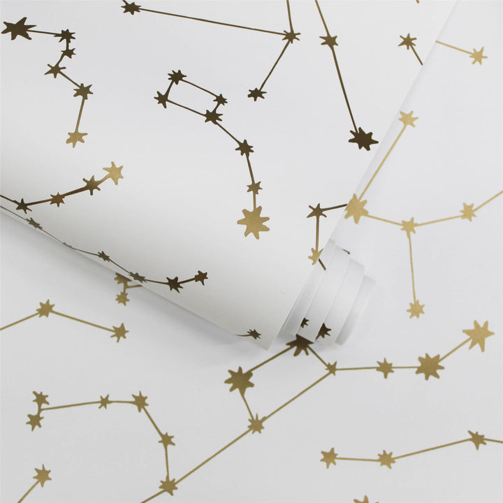 Constellations Frost Peel and Stick Wallpaper - Classic White