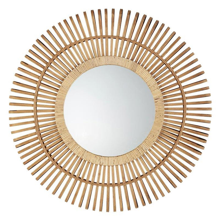 Dark Wheel Bamboo Mirror  -  N/A