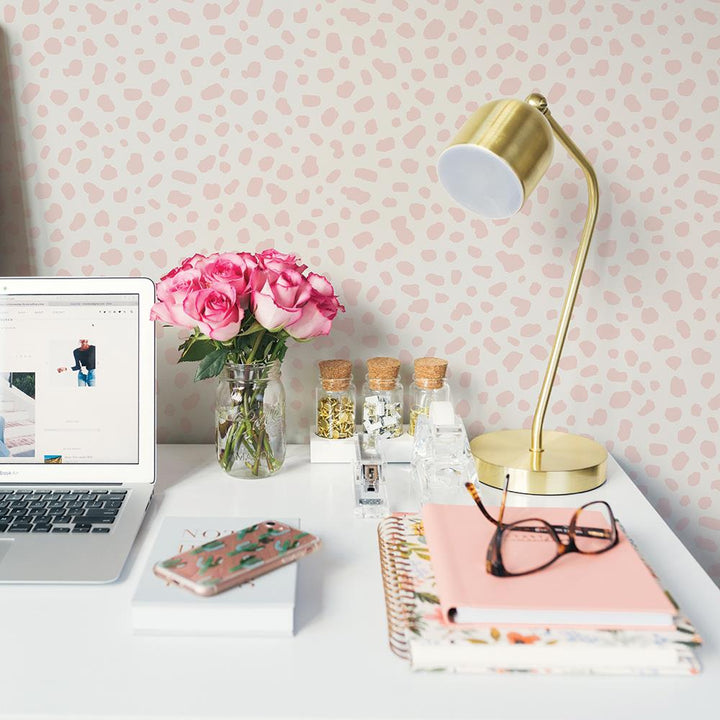 Scout Ballerina Pink Peel and Stick Wallpaper - Pure White