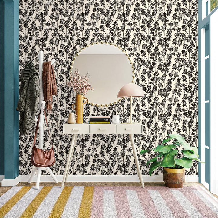 Daisy Bloom Peel and Stick Wallpaper - White