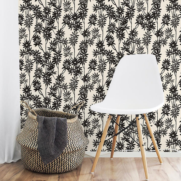 Daisy Bloom Peel and Stick Wallpaper - White