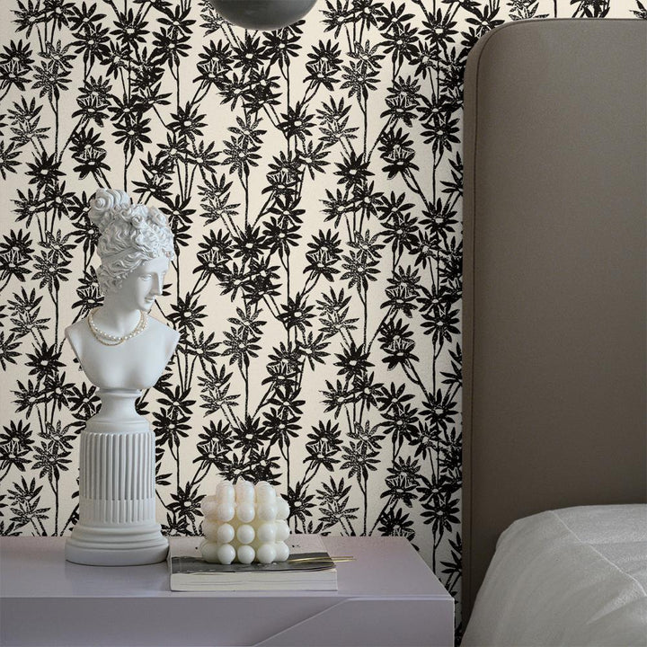Daisy Bloom Peel and Stick Wallpaper - White