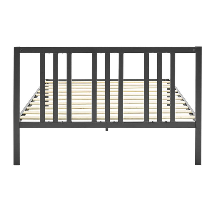 Asher Metal Platform Bed Frame with Slats - Black - Queen