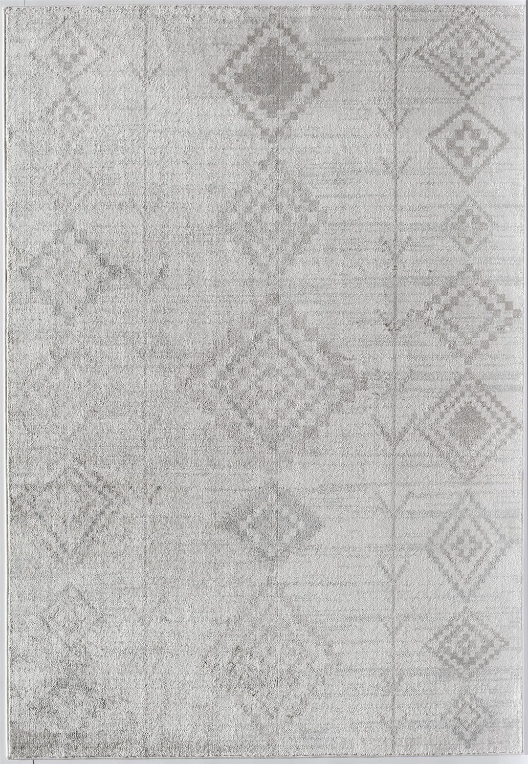 Elegant cream and gray Moroccan rug -  Gray  -  8'0"x10'0"