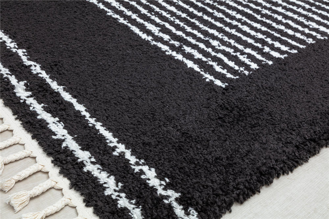 Ebony Twilight rug for cozy interiors -  Black  -  5'0"x7'0"