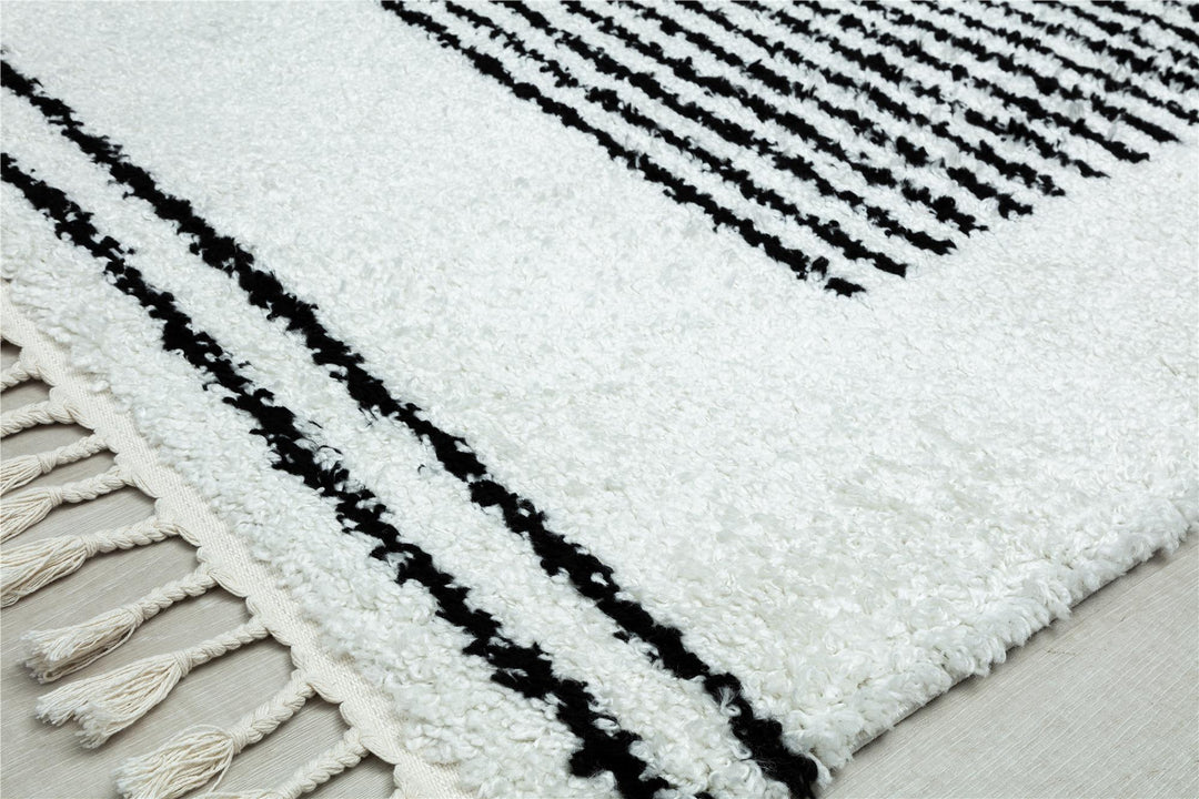Snow Veil rug perfect for Scandi decor -  White  -  8'0"x10'0"