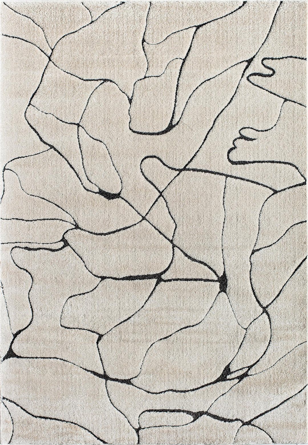 Modern rug with a twist of traditional design -  Tan  -  5'0"x7'0"
