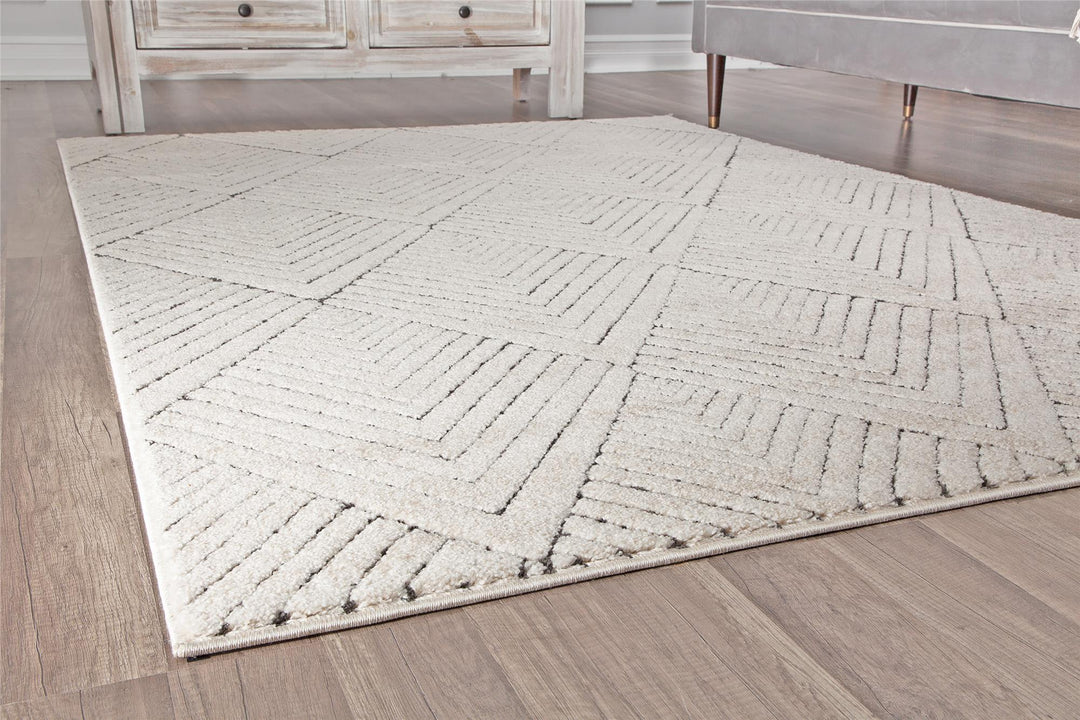 Alabaster shade rug with chic patterns -  Tan  -  8'0"x10'0"