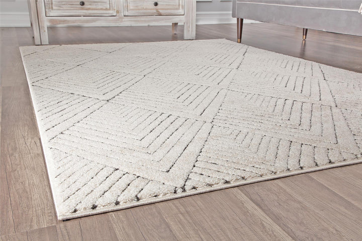Alabaster shade rug with chic patterns -  Tan  -  8'0"x10'0"