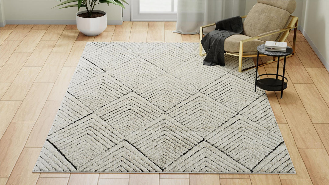Stylish and contemporary alabaster tan rug -  Tan  -  8'0"x10'0"