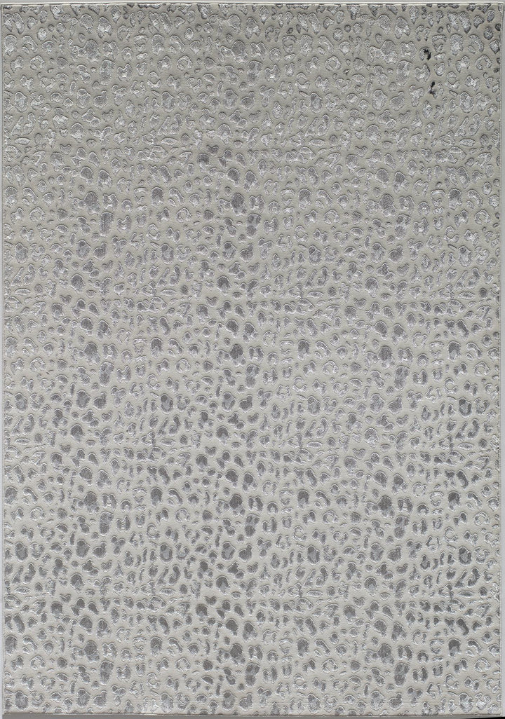 Natura Snow Leopard Animal Contemporary white Area Rug  -  White  -  8'0"x10'0"