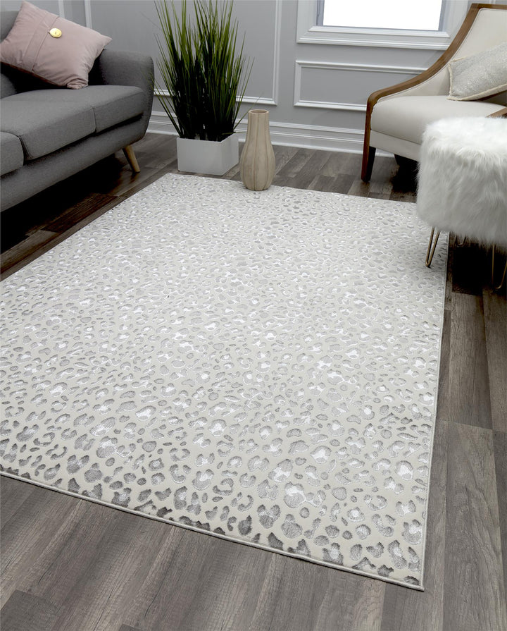 Natura contemporary animal design rug -  White  -  8'0"x10'0"
