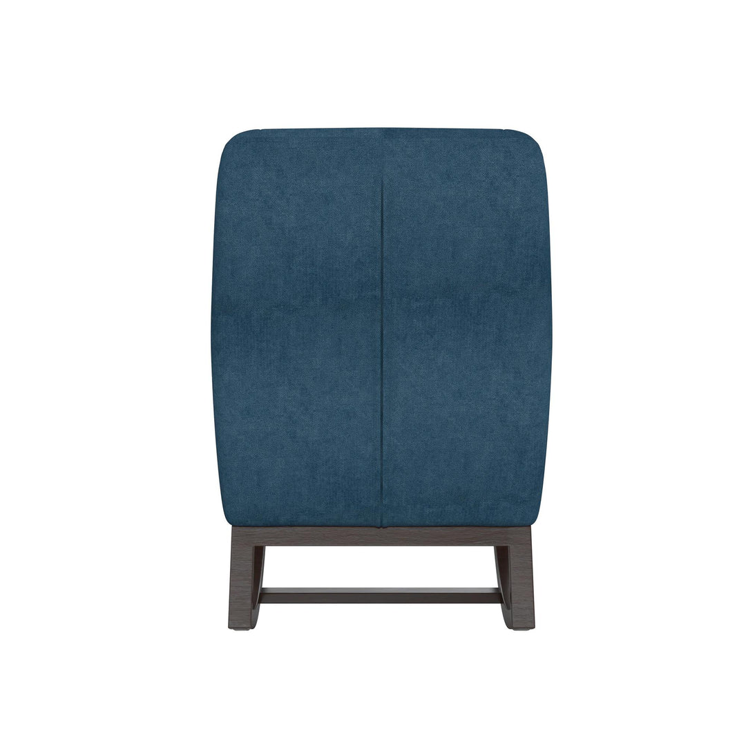 Little Seeds Sophie Mid-Century Rocker, Navy Blue Linen - Navy