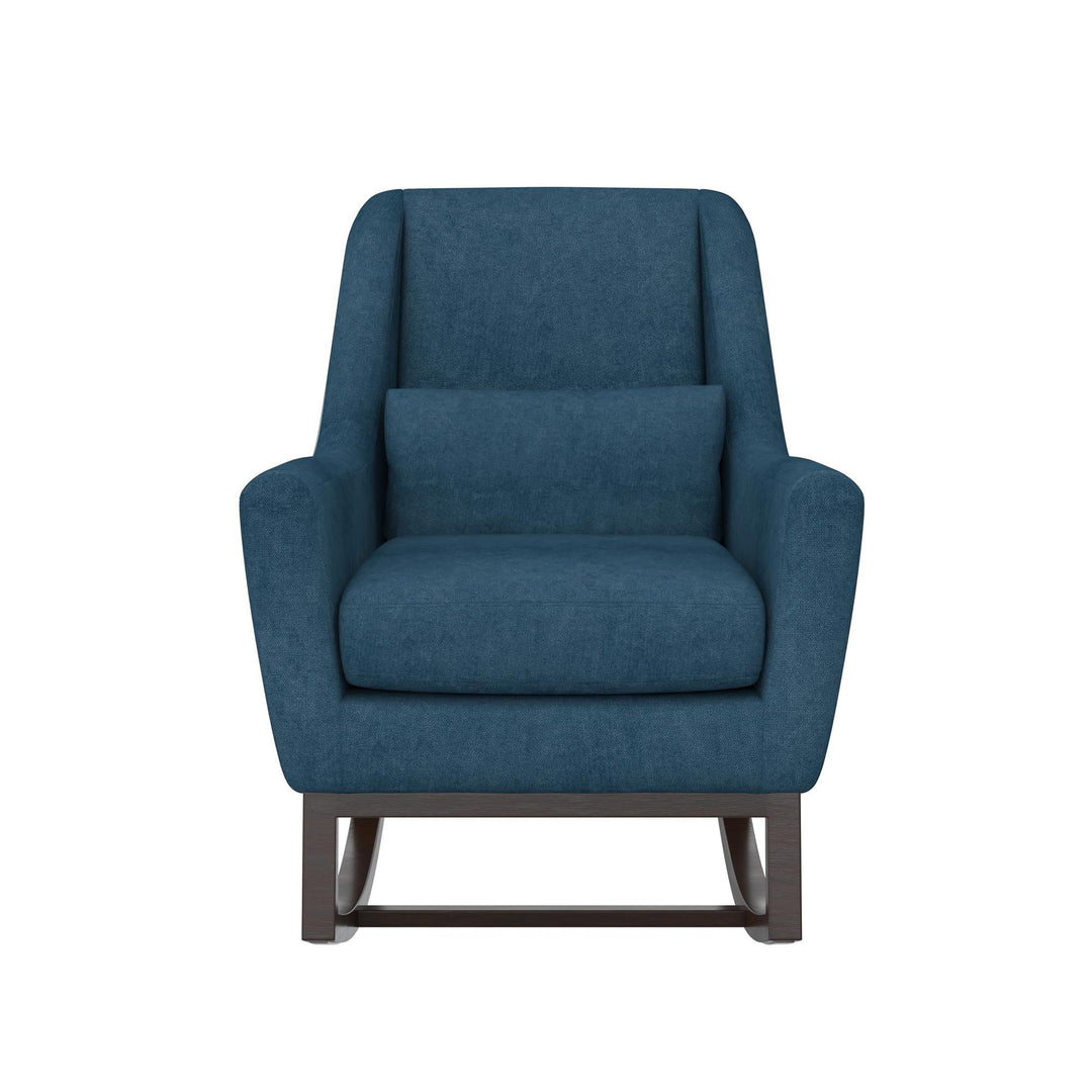 Little Seeds Sophie Mid-Century Rocker, Navy Blue Linen - Navy