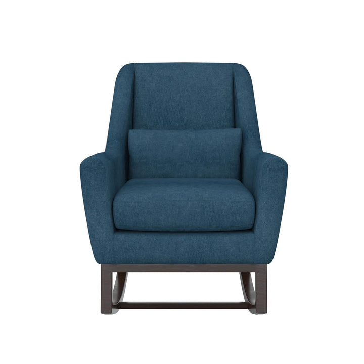 Little Seeds Sophie Mid-Century Rocker, Navy Blue Linen - Navy