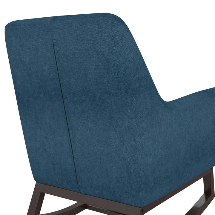 Little Seeds Sophie Mid-Century Rocker, Navy Blue Linen - Navy