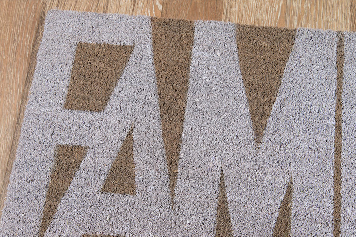 Aloha Family Text Graphic Door Mat - Grey - 1'6"x2'6"
