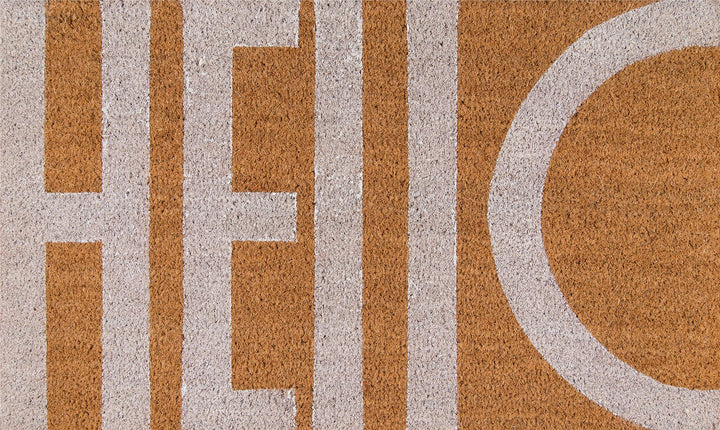 Aloha Hello Large Text Graphic Door Mat - White - 1'6"x2'6"