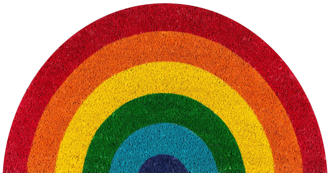 Aloha Rainbow Graphic Door Mat - Assorted Colors - 1'4"x2'6"