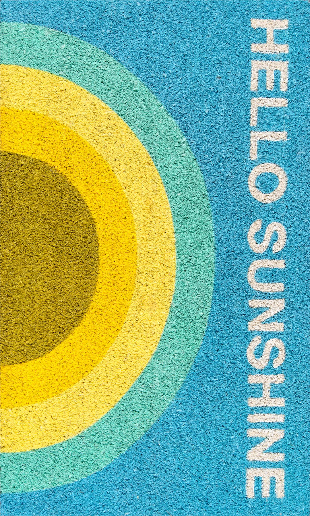 Aloha Hello Sunshine Graphic Door Mat - Light Blue - 1'6"x2'6"