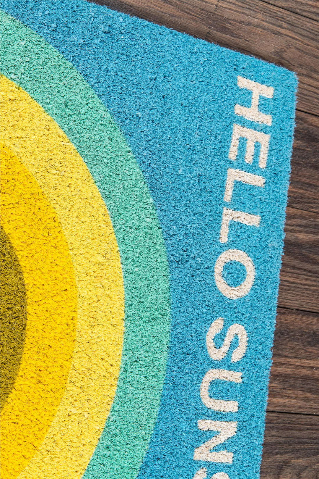 Aloha Hello Sunshine Graphic Door Mat - Light Blue - 1'6"x2'6"