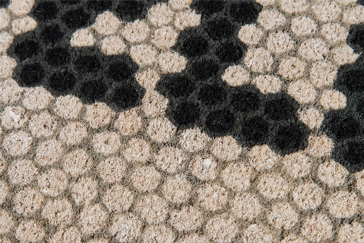 Aloha Hello Hex Tile Text Graphic Door Mat - Ivory - 1'6"x2'6"