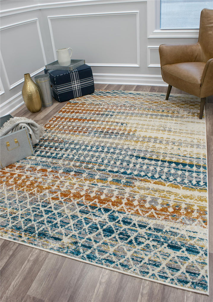 Sophisticated rug design by Amelie -  Ivory  -  5'0"x7'0"