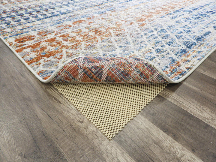 Vintage rug with modern design elements -  Ivory  -  5'0"x7'0"