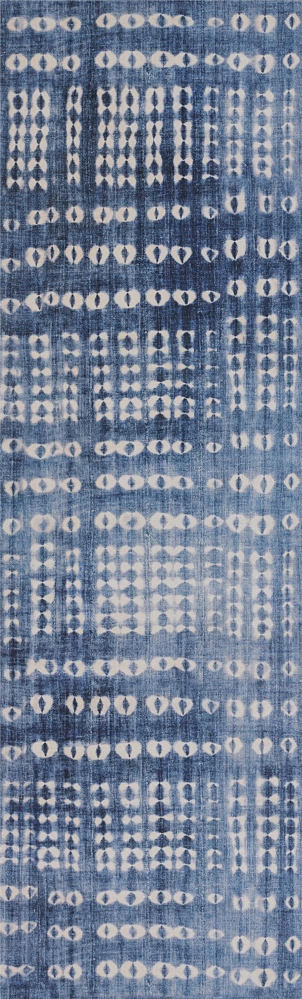 Bolt Cloud Blue Striped Pattern Rug - Blue - 2'3"x7'6"
