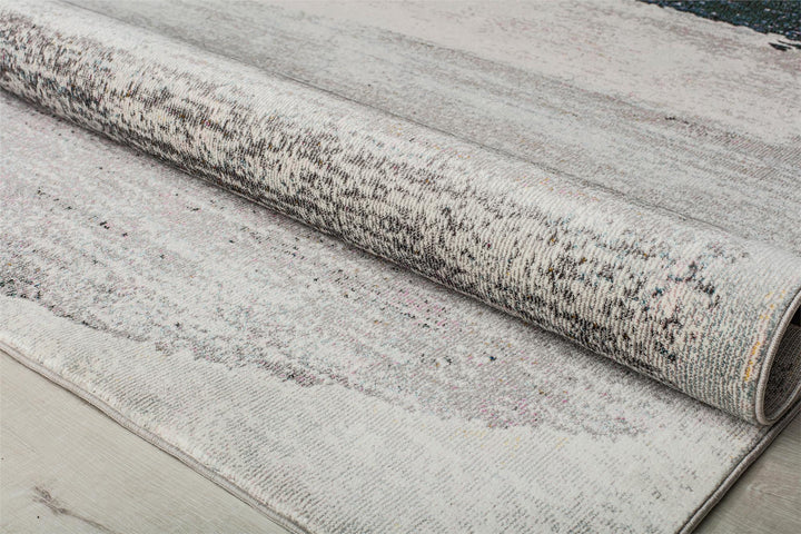 Contemporary silver rug for luxury interiors -  Silver  -  8'0"x10'0"