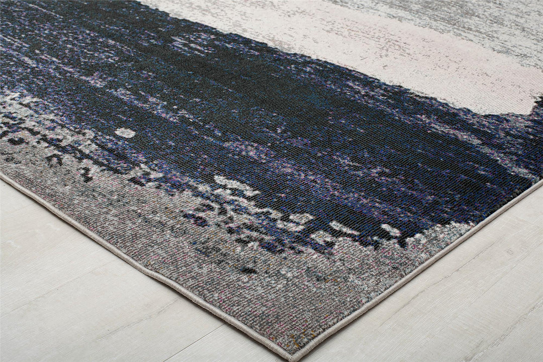 Melyna rug with sleek silver patterns -  Silver  -  8'0"x10'0"