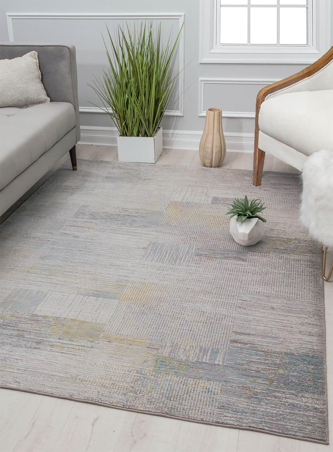 Chic and stylish Melyna rug designs -  Pewter  -  8'0"x10'0"