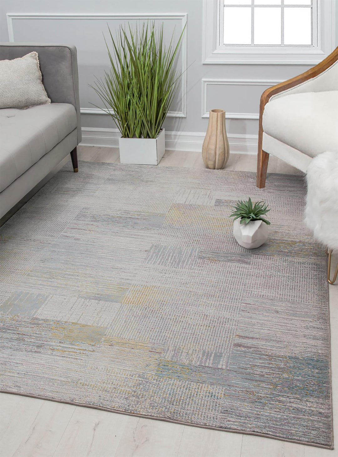 Revere pewter modern area rug -  Pewter  -  5'0"x7'0"