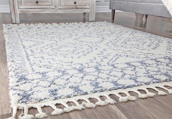 Moon Linen's rug for contemporary homes -  White  -  8'0"x10'0"