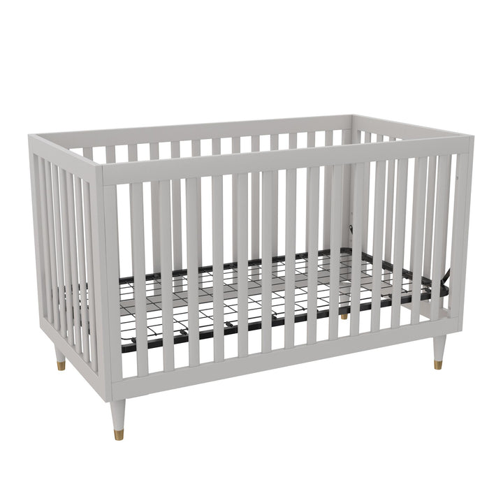 Rowan Valley Flint 3 in 1 Crib with Adjustable Heights - Sharkey Grey