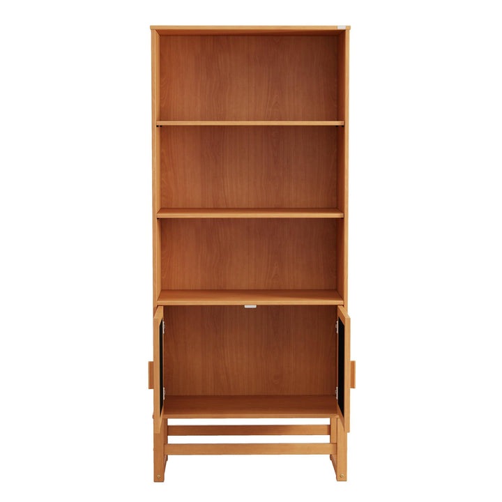 Talo 3 Shelf Bookcase with Closed Storage - Natural