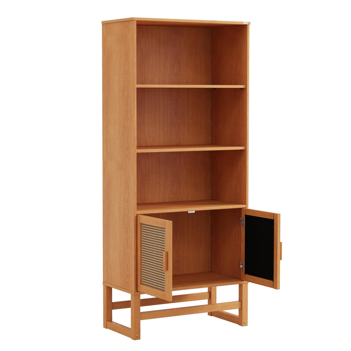 Talo 3 Shelf Bookcase with Closed Storage - Natural