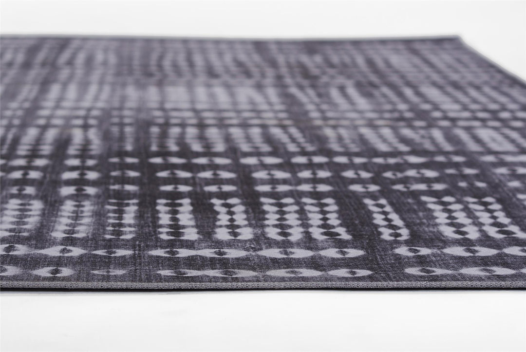 Bolt Cloud Charcoal Striped pattern Rug - Charcoal - 2'x3'