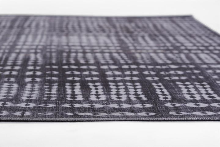 Bolt Cloud Charcoal Striped pattern Rug - Charcoal - 2'x3'