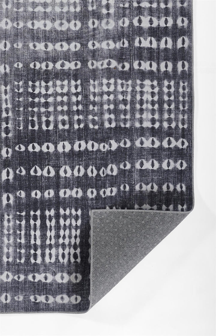 Bolt Cloud Charcoal Striped pattern Rug - Charcoal - 9'x12'