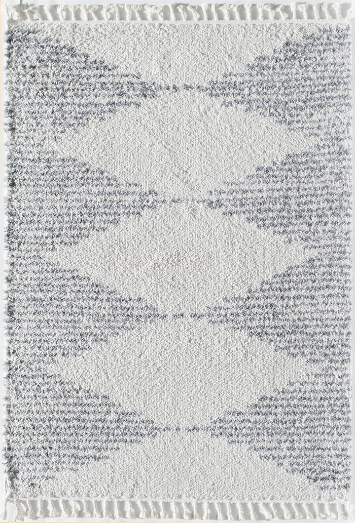 Traditional white Moroccan carpet for living rooms -  White  -  8'0"x10'0"