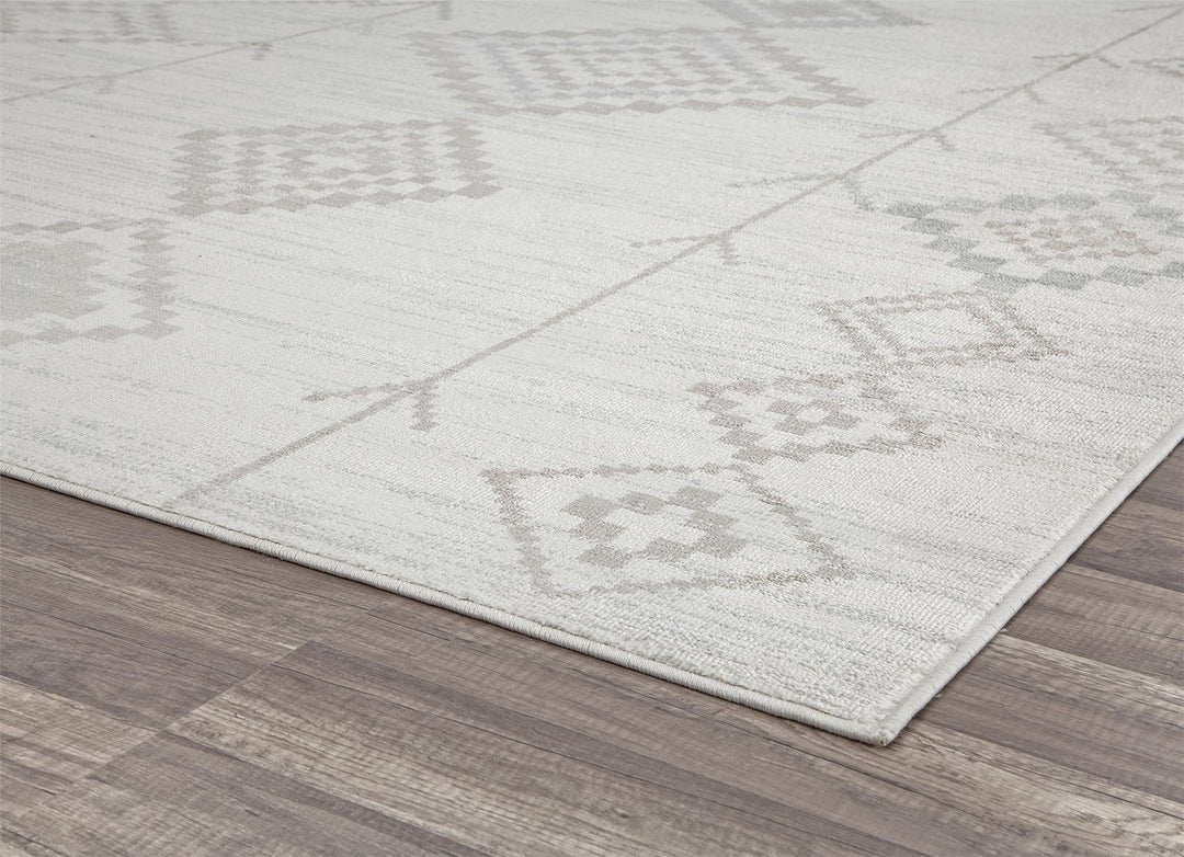 Traditional cream tribal rug for modern homes -  Gray  -  8'0"x10'0"