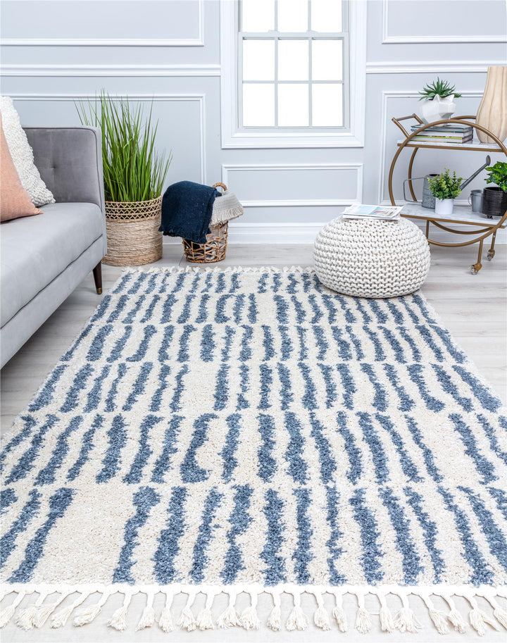 Winter's Eve contemporary white rug -  White  -  8'0"x10'0"